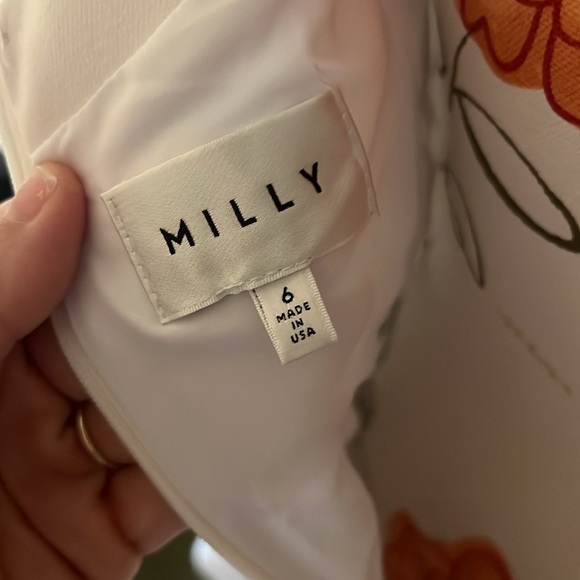 Milly White Ruffle Hem Mini Dress - Picture 2 of 2